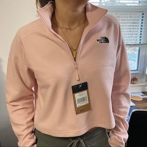 THE NORTH FACE 1/4 Zip Cropped Fleece (100 Glacier)
